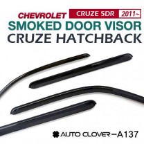 Дефлекторы боковых окон A137 (SMOKED) - Chevrolet Cruze5 (AUTO CLOVER)