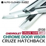 [AUTO CLOVER] Chevrolet Lacetti Premiere Hatchback / Cruze5 - Chrome Door Visor Set (A492)