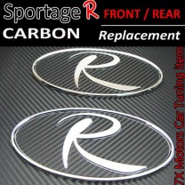 [7X] KIA Sportage R - R-Logo CARBON Replacement Emblem Set