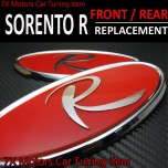 [7X] KIA Sorento R - R-Logo RED Replacement Emblem Set
