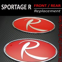 [7X] KIA Sportage R - R-Logo RED Replacement Emblem Set