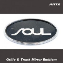 [ARTX] KIA Soul / New Soul - Mirror Tuning Emblem Set No.82