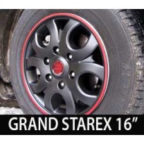 [7X] Hyundai Grand Starex - Black Matte Wheel Cover  Set 16"