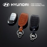 [HYUNDAI] Hyundai (New) Tucson ix - New Smart Key Leather Key Holder (4 Buttons) Regular Type