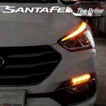 LED-модули ДХО 2-Way с иллюминацией - Hyundai Santa Fe The Prime (EXLED)