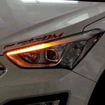 LED-модули ресничек фар и поворотов 2-Way с иллюминацией - Hyundai Santa Fe DM / KIA K3 (EXLED)