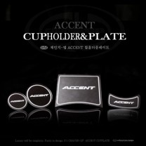 [CHANGE UP] Hyundai New Accent - LED Cup Holder & Console Plate