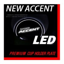 [DXSOAUTO] Hyundai New Accent - LED Cup Holder & Console Plate