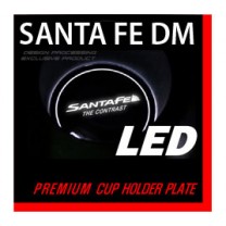 [DXSOAUTO] Hyundai Santa Fe DM - LED Cup Holder & Console Plate Set
