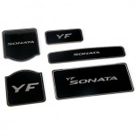 [7X] Hyundai YF Sonata - LED Cup Holder & Console Interior Luxury Plates Set