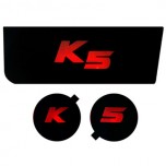 [7X] KIA K5 - LED Cup Holder & Console Interior Luxury Plates Set