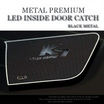 [CHANGE UP] KIA The New K7 - Black Metal Premium LED Inside Door Catch Plates Set