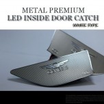 [CHANGE UP] Hyundai New Genesis DH​ - White Metal Premium LED Inside Door Catch Plates Set