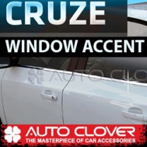 Молдинг-акцент окон A911 (ХРОМ) - Chevrolet Cruze5 (AUTO CLOVER)