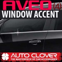 Молдинг-акцент окон B234 (ХРОМ) - Chevrolet Aveo (AUTO CLOVER)