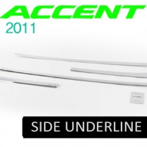 [KYOUNG DONG] Hyundai New Accent - Chrome Side Under Line Molding (D-035)