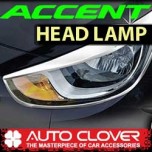 Молдинг передних фонарей B722 (ХРОМ) - Hyundai New Accent (AUTO CLOVER)