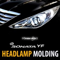 Молдинг передних фонарей K-952 (ХРОМ)  - Hyundai YF Sonata (KYOUNG DONG)