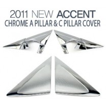 [KYUNG DONG] Hyundai New Accent - A & C Pillar Chrome Molding Set (K-038)