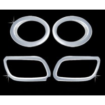 [AUTO CLOVER] Hyundai Santa Fe CM - Fog Lamp Chrome Molding Set (A764)