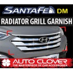 Молдинг решетки радиатора B229 (ХРОМ) - Hyundai Santa Fe DM (AUTO CLOVER)