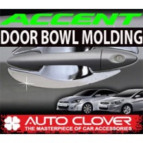 [AUTO CLOVER] Hyundai New Accent - Door Bowl Chrome Molding (C320)