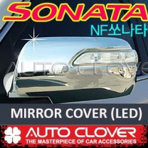 [AUTO CLOVER] Hyundai NF Sonata Transform - Side Mirror Chrome Molding Set (A794) - LED Type