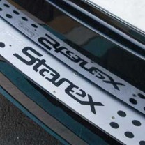 Накладка на задний бампер (АЛЮМИНИЙ) - Hyundai Grand Starex (CARROS)