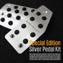 [DXSOAUTO] Chevrolet Spark - Special Edition SILVER Pedal Plate Set