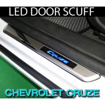 Накладки на пороги LED - Chevrolet Cruze (GREENTECH)