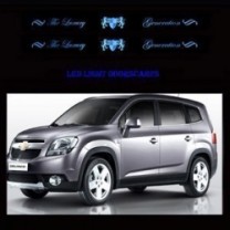 Накладки на пороги LED (ХРОМ) Luxury Generation - Chevrolet Orlando (ARTX)
