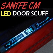 Накладки на пороги LED (ХРОМ) Luxury Generation - Hyundai Santa Fe CM/The Style (ARTX)