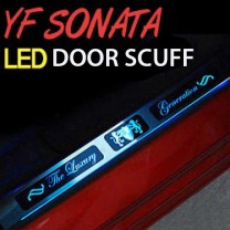 [ARTX] Hyundai YF Sonata - Luxury Generation Chrome LED Door Sill Scuff Plates Set