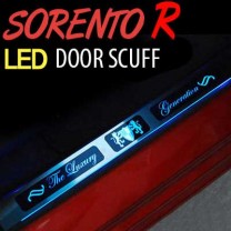 Накладки на пороги LED (ХРОМ) Luxury Generation - KIA Sorento R (ARTX)