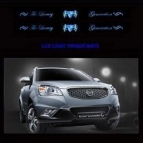 Накладки на пороги LED (ХРОМ) Luxury Generation - SsangYong Korando C (ARTX)
