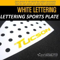 [DXSOAUTO] Hyundai All New Tucson - Lettering Sports Plate Ver.3 WHITE