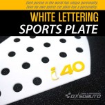 [DXSOAUTO] Hyundai i40 Saloon - Lettering Sports Plate Ver.3 WHITE