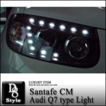 [AUTO LAMP] Hyundai Santa Fe CM/The Style - Audi Q7 Style LED Headlights Set