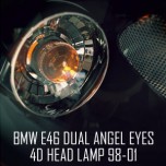 [AUTO LAMP] BMW E46 4D - LED Dual Angel Eyes Projector Headlights