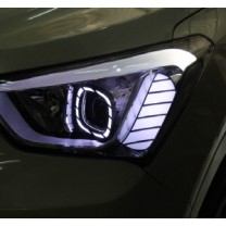 LED-кольца "ангельские глазки"+модули передних поворотов LC - Hyundai Santa Fe DM (LED & CAR)