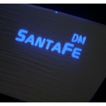 LED-вставки под ручки дверей Silver Iron Luxury - Hyundai Santa Fe DM (LED & CAR)