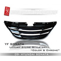 [D8] Hyundai YF Sonata - Luxury 3 Line Radiator Grille (C-Type)
