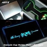 Вставки для подстаканников и полочки консоли LED - Hyundai Santa Fe DM (ARTX)