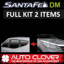 [AUTO CLOVER] Hyundai Santa Fe DM - Exterior Chrome Molding Package (C924)
