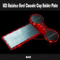 [ARTX] Hyundai Avante AD - LED Stainless Cup Holder & Console Plates Set