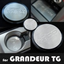 [ARTX] Hyundai Grandeur TG - Stainless Cup Holder Plates Set