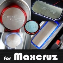 [ARTX] Hyundai MaxCruz - LED Stainless Cup Holder & Console Plates Set