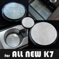 [ARTX] KIA All New K7 - Stainless Cup Holder & Console Plates Set