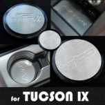 [ARTX] Hyundai Tucson ix - Stainless Cup Holder & Console Plates Set