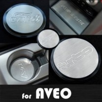 [ARTX] Chevrolet Aveo - Stainless Cup Holder & Console Plates Set